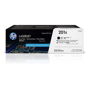 HP 201X 2-pack High Yield Black Original LaserJet Toner Cartridges