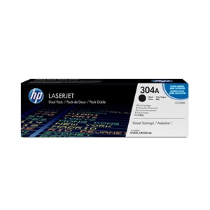 HP 304A 2-pack Black Original LaserJet Toner Cartridges