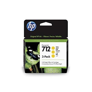 HP 712 3-pack 29-ml Yellow DesignJet Ink Cartridge