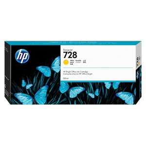 HP 728 300-ml Yellow DesignJet Ink Cartridge