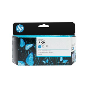 HP 738 130-ml Cyan DesignJet Ink Cartridge