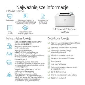 HP LaserJet Enterprise M406dn, Black and white, Printer for Business, Print, Compact Size; Strong Security; Two-sided printing; Energy Efficient; Front-facing USB printing 14