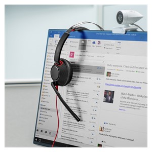 HP Poly Blackwire 5220 Stereo USB-C Headset +3.5mm Plug +USB-C /A Adapter
