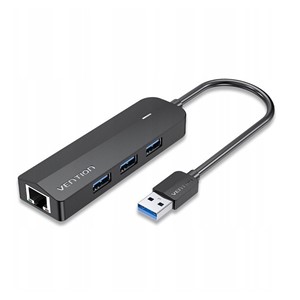 Hub 5w1 Vention USB 3.0 + adapter Gigabit Ethernet