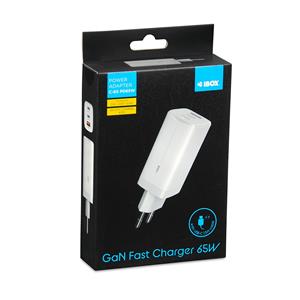 iBOX C-65 White, GaN 65W universal charger