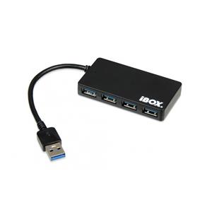 iBox IUH3F56 interface hub USB 3.2 Gen 1 (3.1 Gen 1) Type-A 5000 Mbit/s Black