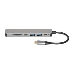 iBox IUH3SL4K notebook dock/port replicator USB 3.2 Gen 1 (3.1 Gen 1) Type-C Power Delivery 100W Silver 2