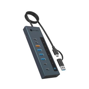 ICY BOX 9-in-1 hub with Power Delivery and Type-C /Type-A host connection