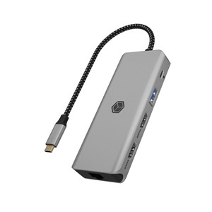 ICY BOX IB-DK4012-CPD Wired USB 3.2 Gen 1 (3.1 Gen 1) Type-C Anthracite, Black