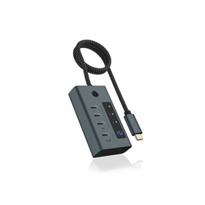 ICY BOX IB-HUB1454-C31 USB 3.2 Gen 1 (3.1 Gen 1) Type-C 10000 Mbit /s Blue, Grey