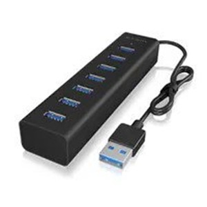 ICY BOX IB-HUB1700-U3 USB 3.2 Gen 1 (3.1 Gen 1) Type-A 5000 Mbit /s Black