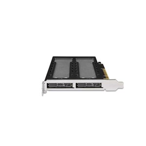 Icy Dock MB842MP-B storage drive enclosure SSD enclosure Black, Silver M.2