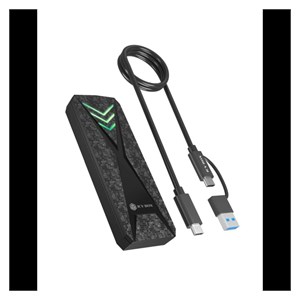IcyBox E0019272 ohišje za M.2 NVMe SSD z vmesnikom USB-C 3.2 Gen 2 in RGB lučmi