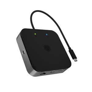 IcyBox IB-DK408-C41 USB4 docking station with dual 7-in-1 video output, 60W PowerDelivery power supply