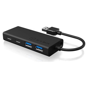 IcyBox IB-HUB1426-U3 4-port Hub with USB-A and USB-C 3.2 connectors