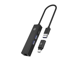 IcyBox IB-HUB1439-LAN 4 Port Hub with USB 3.2 Type-A or Type-C connector