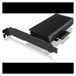 IcyBox IB-PCI214M2-HSL enclosure /adapter for M.2 NVMe SSDs on PCIe x4 card with heatsink
