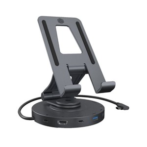 IcyBox IB-TH100-DK rotating holder for tablet or phone with USB-C connection