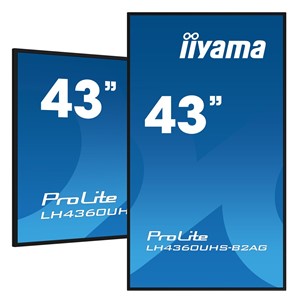 iiyama LH4360UHS-B2AG Signage Display Digital A-board 108 cm (42.5) LED Wi-Fi 500 cd /m² 4K Ultra HD Black Built-in processor Android 11 24 /7