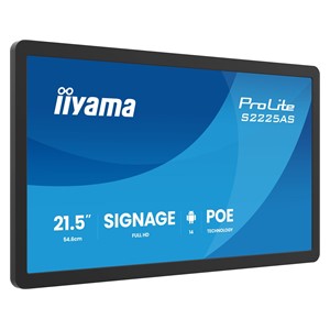 iiyama ProLite S2225AS-B1P Digital signage flat panel 54.6 cm (21.5) LCD Wi-Fi 500 cd /m² Full HD Black Built-in processor Android 24 /7