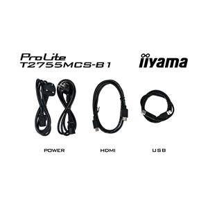 iiyama ProLite T2755MSC-B1 computer monitor 68.6 cm (27) 1920 x 1080 pixels Full HD LED Touchscreen Tabletop Black