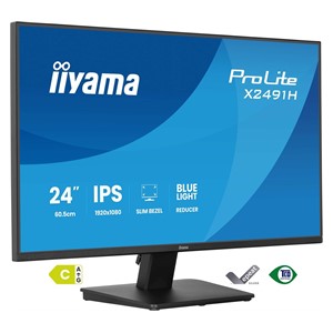 iiyama ProLite X2491H-B1 computer monitor 60.5 cm (23.8) 1920 x 1080 pixels Full HD LCD Black