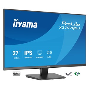 iiyama ProLite X2797QSU-B1 computer monitor 68.6 cm (27) 2560 x 1440 pixels Quad HD LED Black