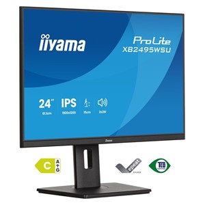 iiyama ProLite XB2495WSU-B1 computer monitor 61.2 cm (24.1) 1920 x 1200 pixels Full HD LCD Black
