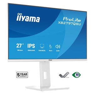 iiyama ProLite XB2797QSU-W1 computer monitor 68.6 cm (27) 2560 x 1440 pixels Quad HD LED White
