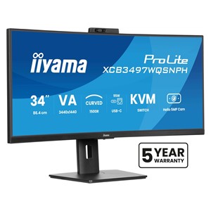 iiyama ProLite XCB3497WQSNPH-B1 computer monitor 86.4 cm (34) 3440 x 1440 pixels UltraWide Quad HD LED Black