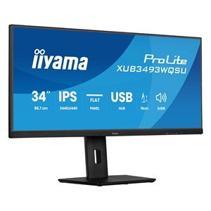 iiyama ProLite XUB3493WQSU-B6 computer monitor 86.4 cm (34) 3440 x 1440 pixels UltraWide Quad HD LED Black