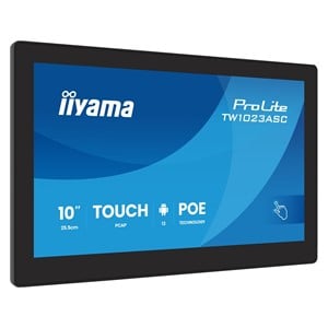 iiyama TW1023ASC-B3P Signage Display Kiosk design 25.6 cm (10.1) Wi-Fi 385 cd /m² WXGA Black Touchscreen Built-in processor Android 24 /7