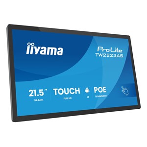 iiyama TW2223AS-B3P Signage Display Interactive flat panel 54.6 cm (21.5) Wi-Fi 450 cd /m² Full HD Black Touchscreen Built-in processor Android 24 /7