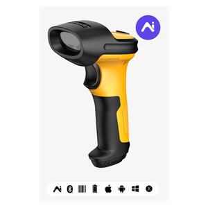 Inateck P6-AI Handheld bar code reader 1D Laser Black, Yellow
