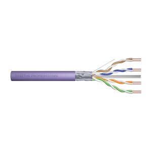 Installation cable DIGITUS category 6 F /UTP Dca AWG23 /1 LSOH, 305m, purple, spool