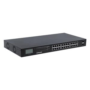 Intellinet 24-Port Gigabit Ethernet PoE+ Switch with 2 SFP Ports, LCD Display, IEEE 802.3at/af Power over Ethernet (PoE+/PoE) Compliant, 370 W, Endspan, 19" Rackmount 4