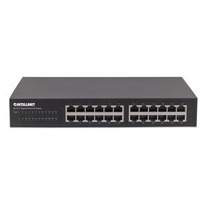 Intellinet 24-Port Gigabit Ethernet Switch, 24 x 10/100/1000 Mbit/s RJ45-Ports, IEEE 802.3az (Energy Efficient Ethernet), Desktop, 19" Rackmount, Metal