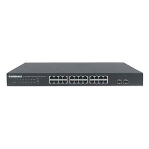 Intellinet 24-Port Gigabit Ethernet Switch with 2 SFP Ports, 24 x 10/100/1000 Mbps RJ45 Ports + 2 x SFP, IEEE 802.3az (Energy Efficient Ethernet), 19" Rackmount, Metal 6