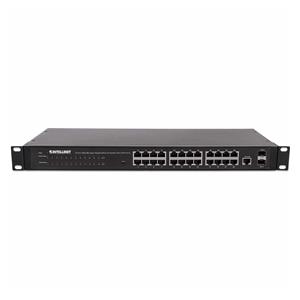 Intellinet 24-Port Network Switch, 24-Port (RJ45), Rackmount, Gigabit, 4 SFP, Ethernet Web-Smart, 10/100/1000 Mbit 4