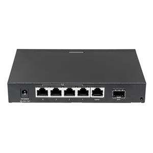 Intellinet 5-Port Gigabit Ethernet PoE+ Switch with SFP Combo Port, 4 x PSE Ports, IEEE 802.3at/af Power over Ethernet (PoE+/PoE) Compliant, 80 W, Desktop (Euro 2-pin plug) 5