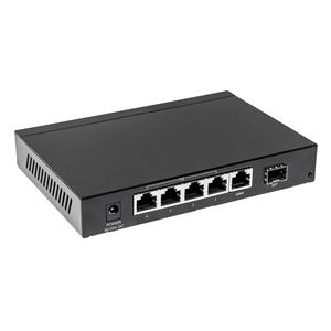 Intellinet 5-Port Gigabit Ethernet PoE+ Switch with SFP Combo Port, 4 x PSE Ports, IEEE 802.3at/af Power over Ethernet (PoE+/PoE) Compliant, 80 W, Desktop (Euro 2-pin plug) 7