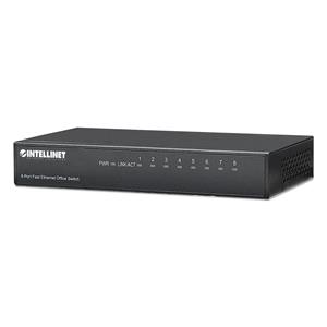 Intellinet 8-Port Fast Ethernet Office Switch, Desktop Size, Metal, IEEE 802.3az (Energy Efficient Ethernet), Box 2