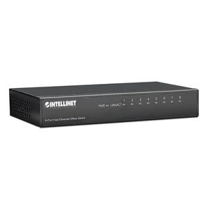 Intellinet 8-Port Fast Ethernet Office Switch, Desktop Size, Metal, IEEE 802.3az (Energy Efficient Ethernet), Box 3