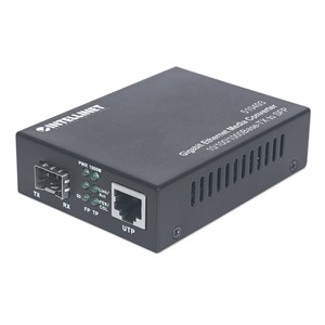 Intellinet Gigabit Ethernet to SFP Media Converter, 10 /100 /1000Base-Tx to SFP slot, empty