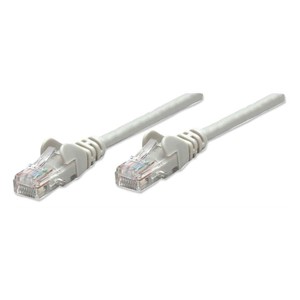 Intellinet Network Patch Cable, Cat5e, 2m, Grey, CCA, U /UTP, PVC, RJ45, Gold Plated Contacts, Snagless, Booted, Lifetime Warranty