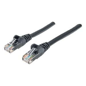 Intellinet Network Patch Cable, Cat6, 3m, Black, CCA, U /UTP, PVC, RJ45, Gold Plated Contacts, Snagless, Booted, Lifetime Warranty