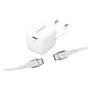 Intenso 30W GaN power adapter with USB-C connector W30C + USB-C cable 60W 1.5M