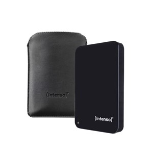 Intenso External Hard Drive 2TB 2.5 Memory Drive USB 3.0 Black + Case