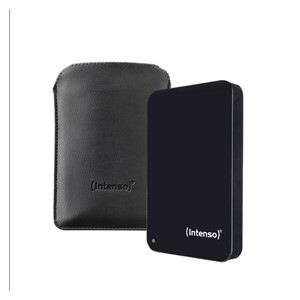 Intenso External Hard Drive 4TB 2.5 Memory Drive USB 3.0 - Black + Case