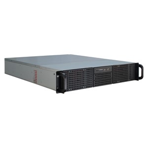 Inter-Tech 2U-20255 Rack Black, Stainless steel